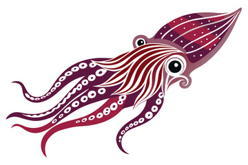 Obraz premium Cuttlefish with Patterned Skin Vector