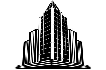 Skyscraper with Reflective Glass Windows Vector