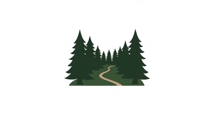Obraz premium Forest path illustration
