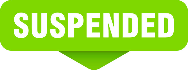 suspended sticker. suspended sign on transparent background