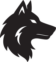 Dire wolf's head icon Logo silhouette Vector Image with white background