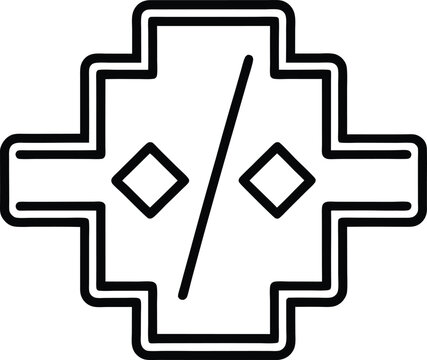 Code Bracket Icon Outline Vector Illustration