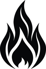 Fire Flame Icon Outline Vector Illustration