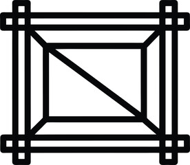 Frame Crop Icon Outline Vector Illustration