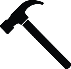 Hammer Tool Icon Outline Vector Illustration