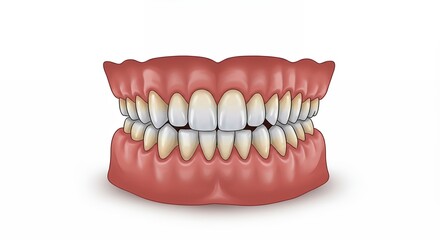Obraz premium Illustration of discolored teeth