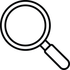 Magnifying Glass Icon Outline Vector Illustration