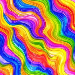 Obraz premium Rainbow Swirl Wave Design