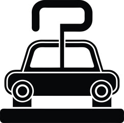 Parking Icon Outline Vector Illustration