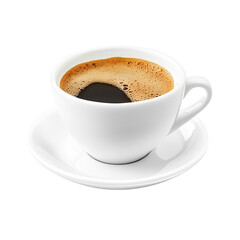 Fototapeta premium White coffee cup with dark coffee