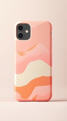 Abstract Design Phone Case in Soft Pastel Colors and Shapes