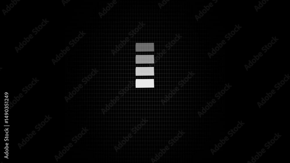 Poster 4k, green up and red down arrow icon isolated on transparent background in a minimalistic style with