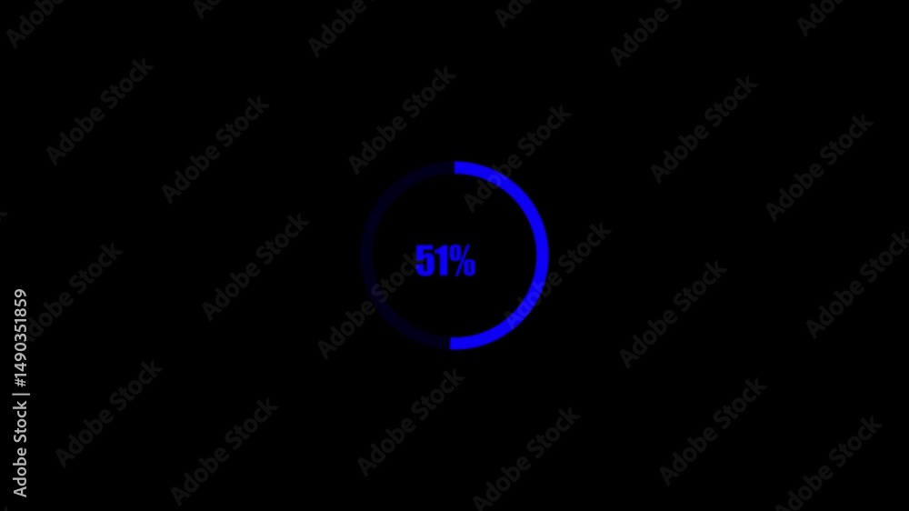 Poster creative horizontal loading progress bar animation loading text with 0 to 100% in black color, growt