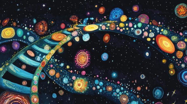 Cosmic spiral pathways through the starry void
