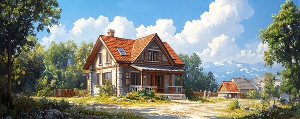 A diverse group of individuals collaborates passionately to rebuild a house, showcasing teamwork, resilience, and community spirit.