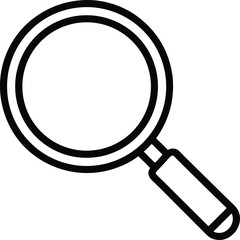 search magnifier icon outline vector illustration