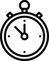stopwatch icon outline vector illustration