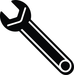tools wrench icon outline vector illustration