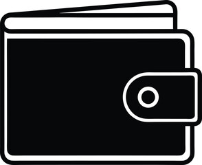 wallet icon outline vector illustration