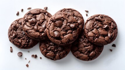 Obraz premium Delicious homemade chocolate chip cookies recipe for dessert baking and sweet treats enjoyment today