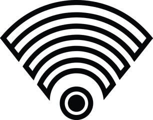wifi signal icon outline vector illustration