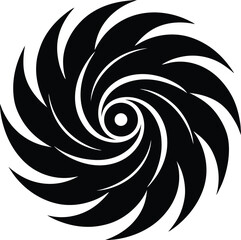 wind swirl icon outline vector illustration