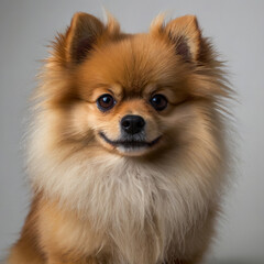 Obraz premium Adorable Pomeranian Puppy A Fluffy Sweet Portrait