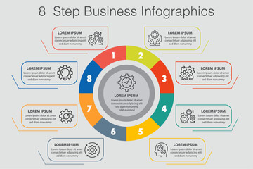 Circle chart infographic template with 12 options for presentations, advertising, layouts, annual reports