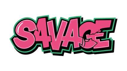 Savage Creative Streetwear Style Typography