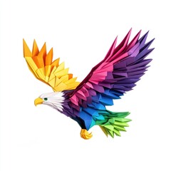 Fototapeta premium Colorful Paper Eagle