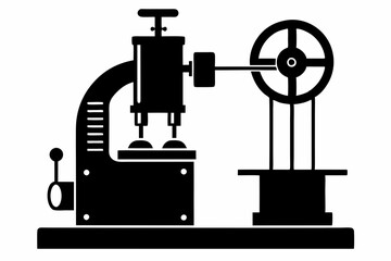 rheometer silhouette line art vector illustration with a white background