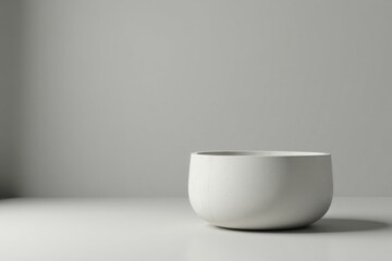 Minimalist White Bowl on a Neutral Background Simple Elegance for Home Decor