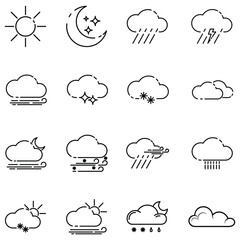 clouds icons set , set of clouds in different forms