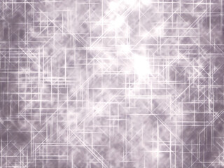 グレイッシュパープルのメタリックなグリッドと光沢 テクニカル抽象背景
