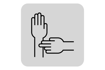 Hand reaching out to assess wrist area, showcasing techniques often used in alternative medicine for diagnosis and health evaluation. Holistic approaches to well-being concept