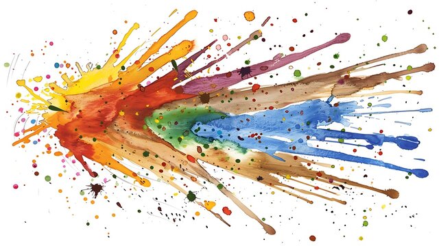 action splatters frozen mid Ink