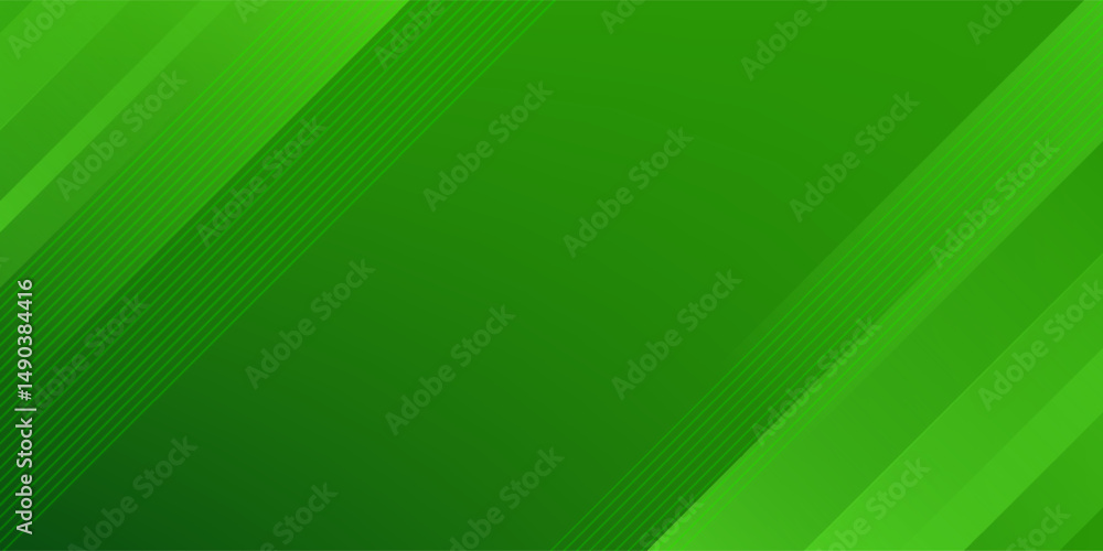 Poster abstract green sporty background template vector with shiny lines and lights. green background with 