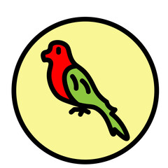 Parrot Companion Vector Filled Icon Design