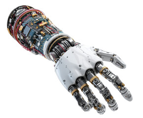 Advanced robotic hand showcasing intricate technology and design