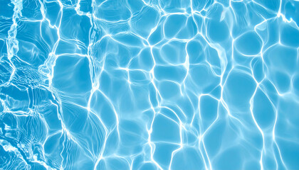 Obraz premium Blue Ripped Water Background in Swimming Pool – Dynamic Water Surface Texture