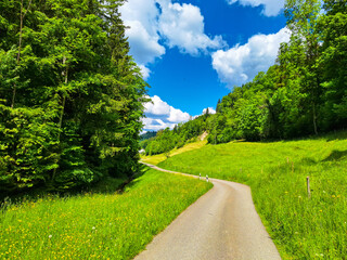 Landscape in late Spring near Sternenberg, Zürich
