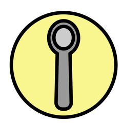 Wooden Spoon Vector Filled Icon Design