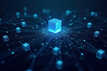 Fototapeta premium Advanced AI Networks and Interconnected Systems in Data Centers