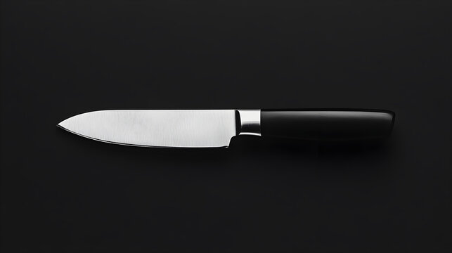 knife on black background