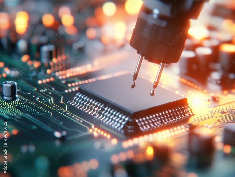 Poster electronic circuit board analysis with probe technology inspection and testing