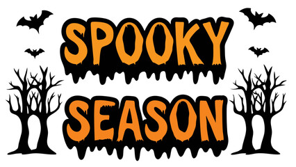 Halloween spooky season typography design