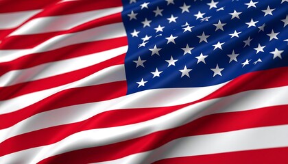 Naklejka premium American Flag: A Symbol of Freedom and Patriotism