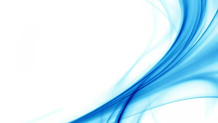 Obraz premium Abstract blue wave design on white background for modern digital presentations and backgrounds