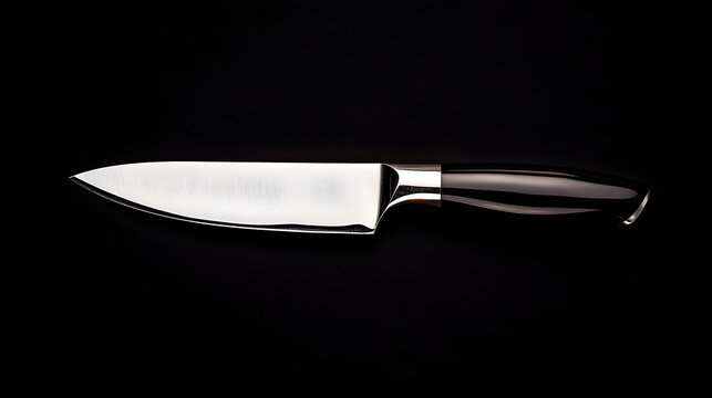 knife on black background
