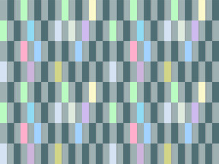 Abstract Pastel Color Blocks: A vibrant composition of soft-hued rectangles interlocks to create an abstract visual texture, evoking a sense of playful design and geometric harmony.